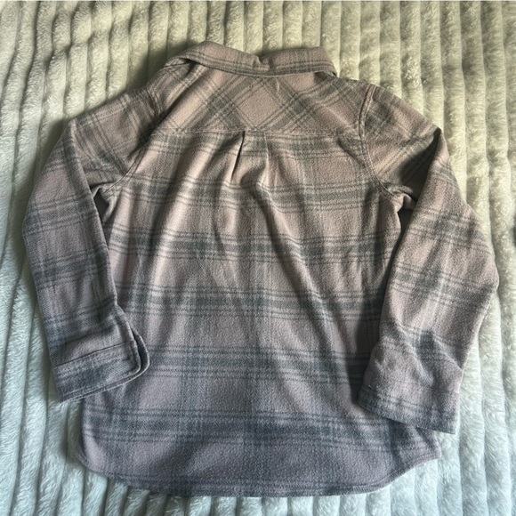 Womens US Large Grey And Pink Plaid Button-Up Flannel Shirt - Picture 7 of 7